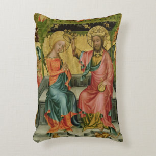 The Crowning of the Virgin, from the right wing Decorative Cushion