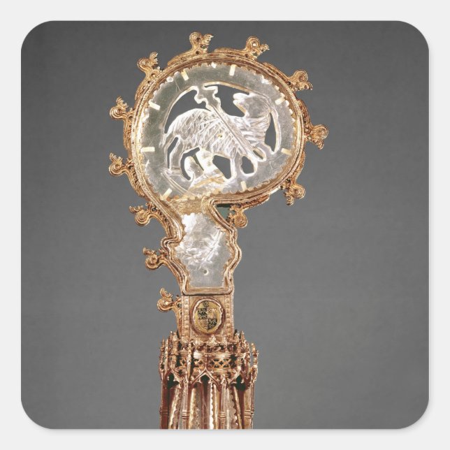 The Crozier of the Abbesses of the Cistercian Square Sticker (Front)