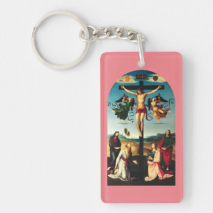 The Crucified Christ with the Virgin Mary Key Ring