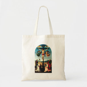The Crucified Christ with the Virgin Mary Tote Bag