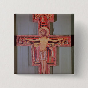 The Crucifix of St. Damian 15 Cm Square Badge