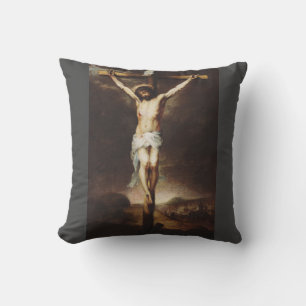 The Crucifixion by Bartolome Esteban Murillo Cushion