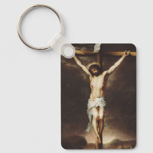 The Crucifixion by Bartolome Esteban Murillo Key Ring