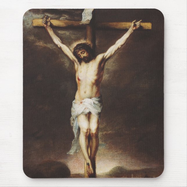 The Crucifixion by Bartolome Esteban Murillo Mouse Pad (Front)