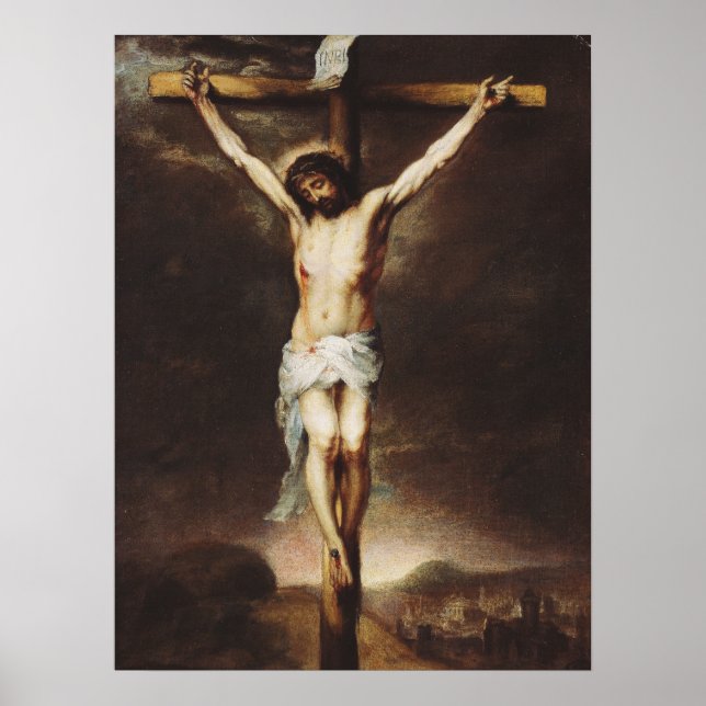 The Crucifixion by Bartolome Esteban Murillo Poster (Front)