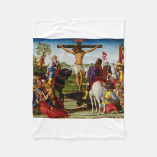 The Crucifixion by Benvenuto di Giovanni Fleece Blanket