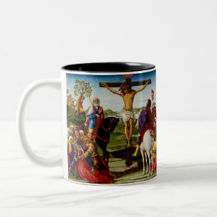 The Crucifixion by Benvenuto di Giovanni Two-Tone Coffee Mug