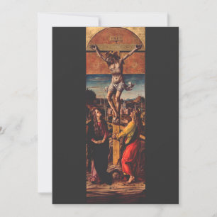 The Crucifixion by Carlo Crivelli Holiday Card