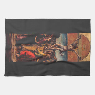 The Crucifixion by Carlo Crivelli Tea Towel