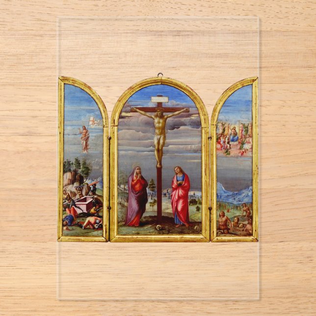 The Crucifixion by Francesco Granacci Acrylic Invitations (Front)
