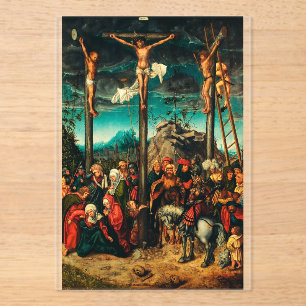 The Crucifixion by Lucas Cranach the Elder Acrylic Invitations