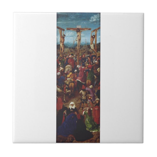 The Crucifixion by Van Eyck Ceramic Tile (Front)