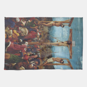 The Crucifixion by Van Eyck Tea Towel