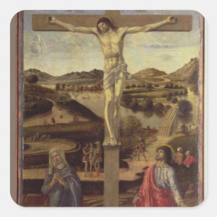 The Crucifixion, c.1455 Square Sticker