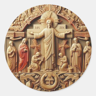 The Crucifixion Classic Round Sticker