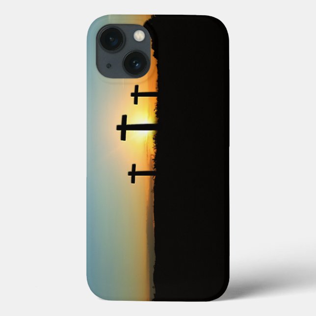 The Crucifixion Crosses at Sunset Case-Mate iPhone Case (Back)