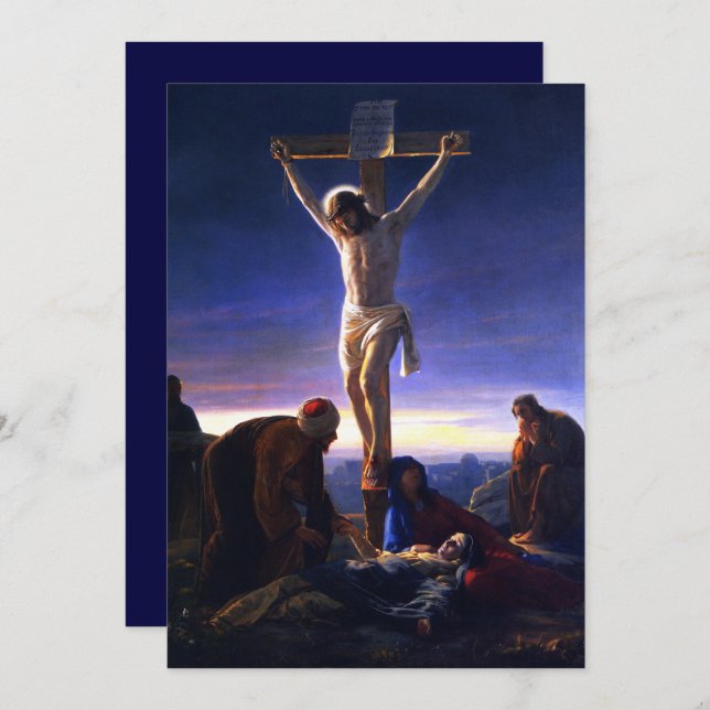 The Crucifixion. Fine Art Easter Religious Card (Front/Back)