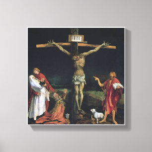 THE CRUCIFIXION FROM THE ISENHEIM ALTAR PIECE. CANVAS PRINT