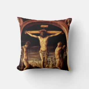 The Crucifixion of Jesus by Vincenzo Foppa - 1456 Cushion