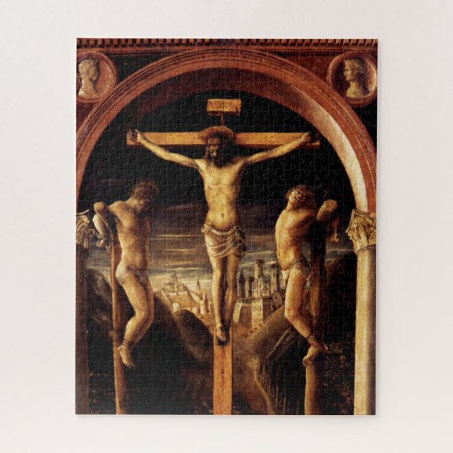 The Crucifixion of Jesus by Vincenzo Foppa - 1456 Jigsaw Puzzle (Vertical)