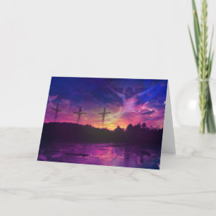 The Crucifixion of Jesus Christ on the Cross Holiday Card