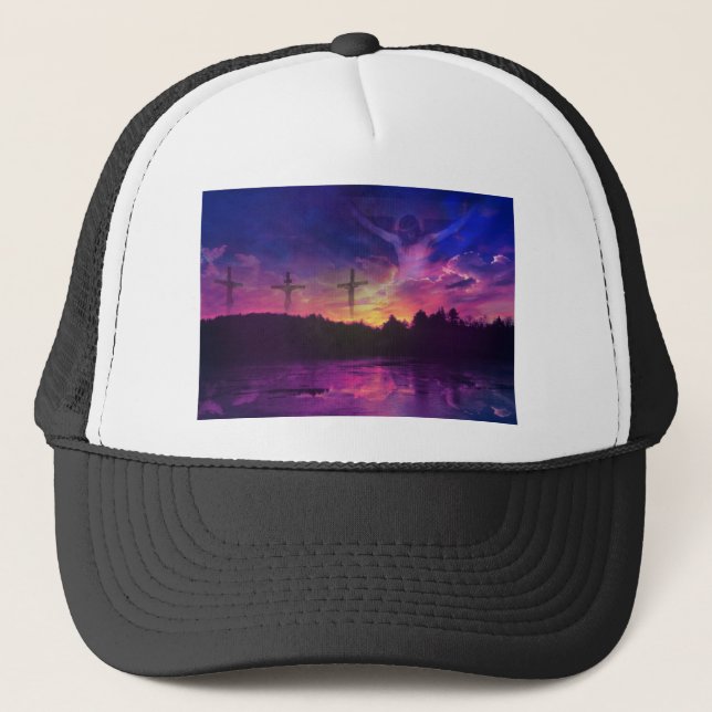 The Crucifixion of Jesus Christ Trucker Hat (Front)