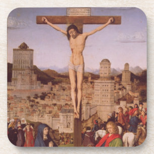 The Crucifixion (oil on panel) Coaster