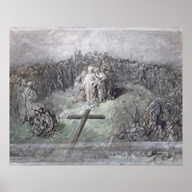 The Crucifixion (w/c and gouache on paper) Poster (Front)