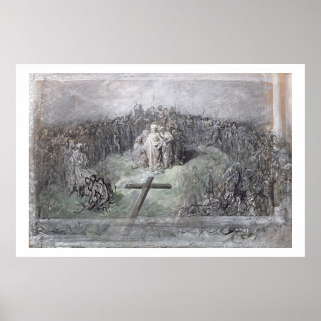 The Crucifixion (w/c and gouache on paper) Poster (Front)