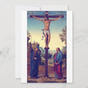 The Crucifixion with the Virgin by Pietro Perugino Invitation