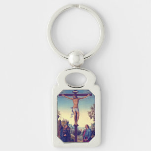 The Crucifixion with the Virgin by Pietro Perugino Key Ring