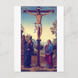 The Crucifixion with the Virgin by Pietro Perugino Postcard