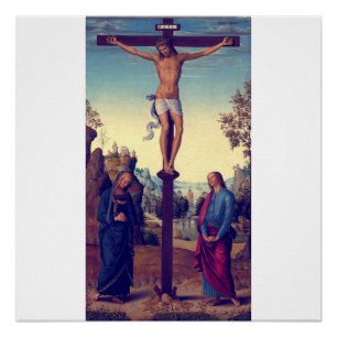 The Crucifixion with the Virgin by Pietro Perugino Poster