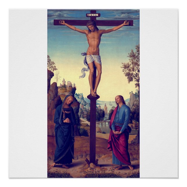 The Crucifixion with the Virgin by Pietro Perugino Poster (Front)