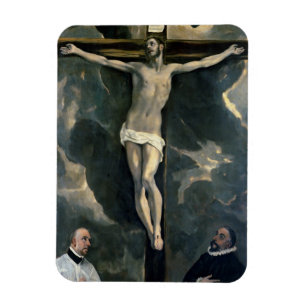 The Crucifixion with Two Donors, c.1580 (oil on ca Magnet