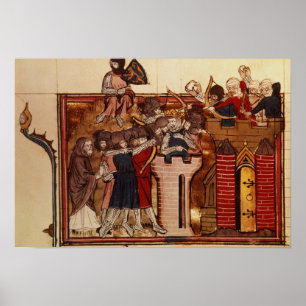 The Crusader assault on Jerusalem Poster