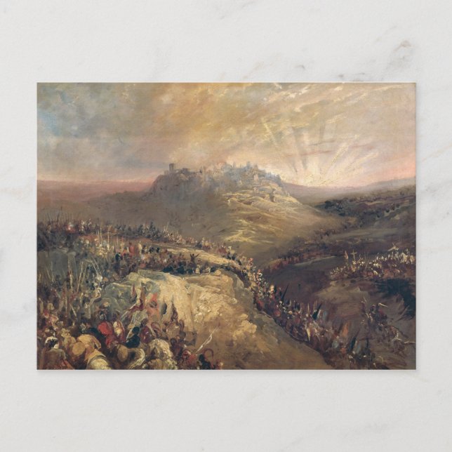 The Crusaders Before Jerusalem Postcard (Front)