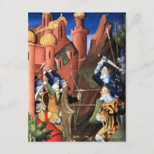 The Crusades, mediaeval image Postcard