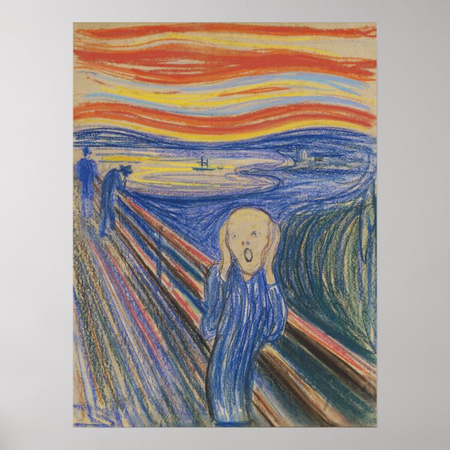 The Cry of the Soul,The Scream by Edvard Munch Poster (Front)