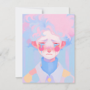 The Crying Clown Postcard