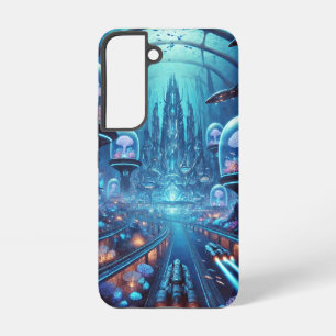 The Crystal Abyss – A Futuristic Oceanic Haven Samsung Galaxy Case