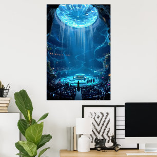 The Crystal Amphitheater: Where Dreams Perform Poster
