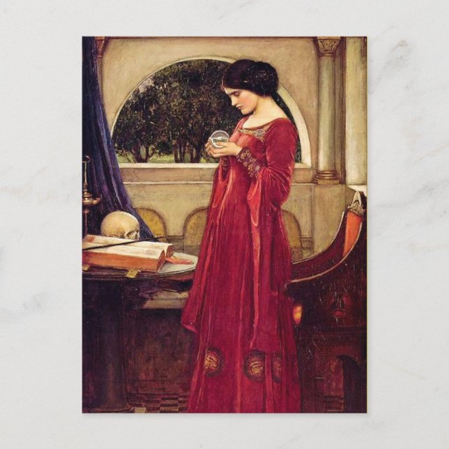 "The Crystal Ball" by John William Waterhouse Postcard (Front)