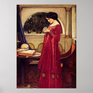 "The Crystal Ball" by John William Waterhouse Poster