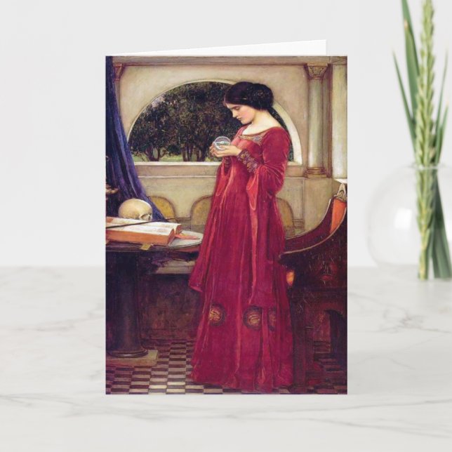 The Crystal Ball, J.W. Waterhouse, 1902 Card (Front)