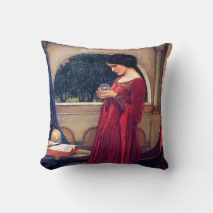 The Crystal Ball, John William Waterhouse Cushion
