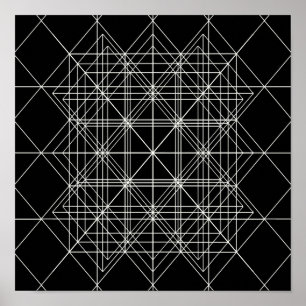 The Crystal Temple Sacred Geometry Poster