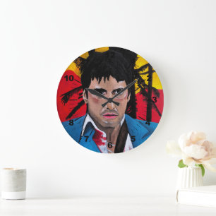 The Cuban Painting by Alfred Fox Large Clock
