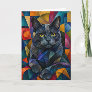 The Cubist Cat Card