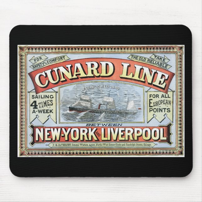 The Cunard Line Mouse Pad (Front)